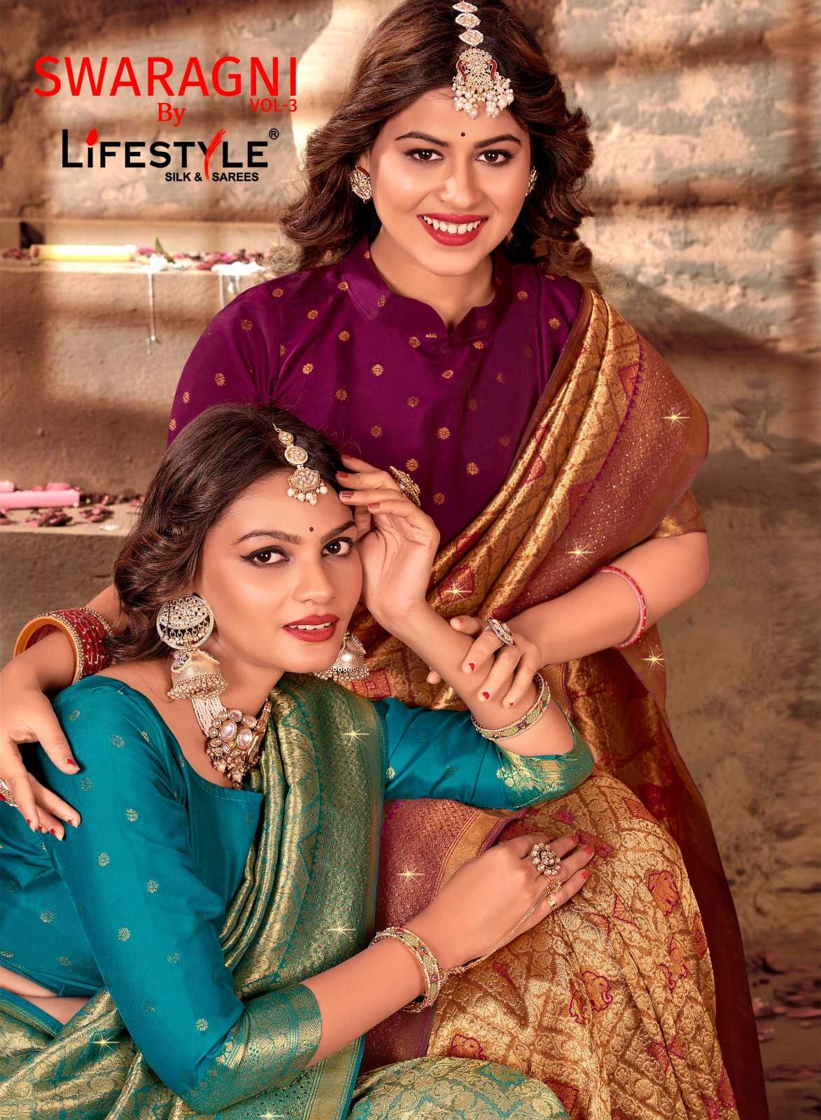 lifestyle swaragini vol 3 23781-23784 silk function wear sarees