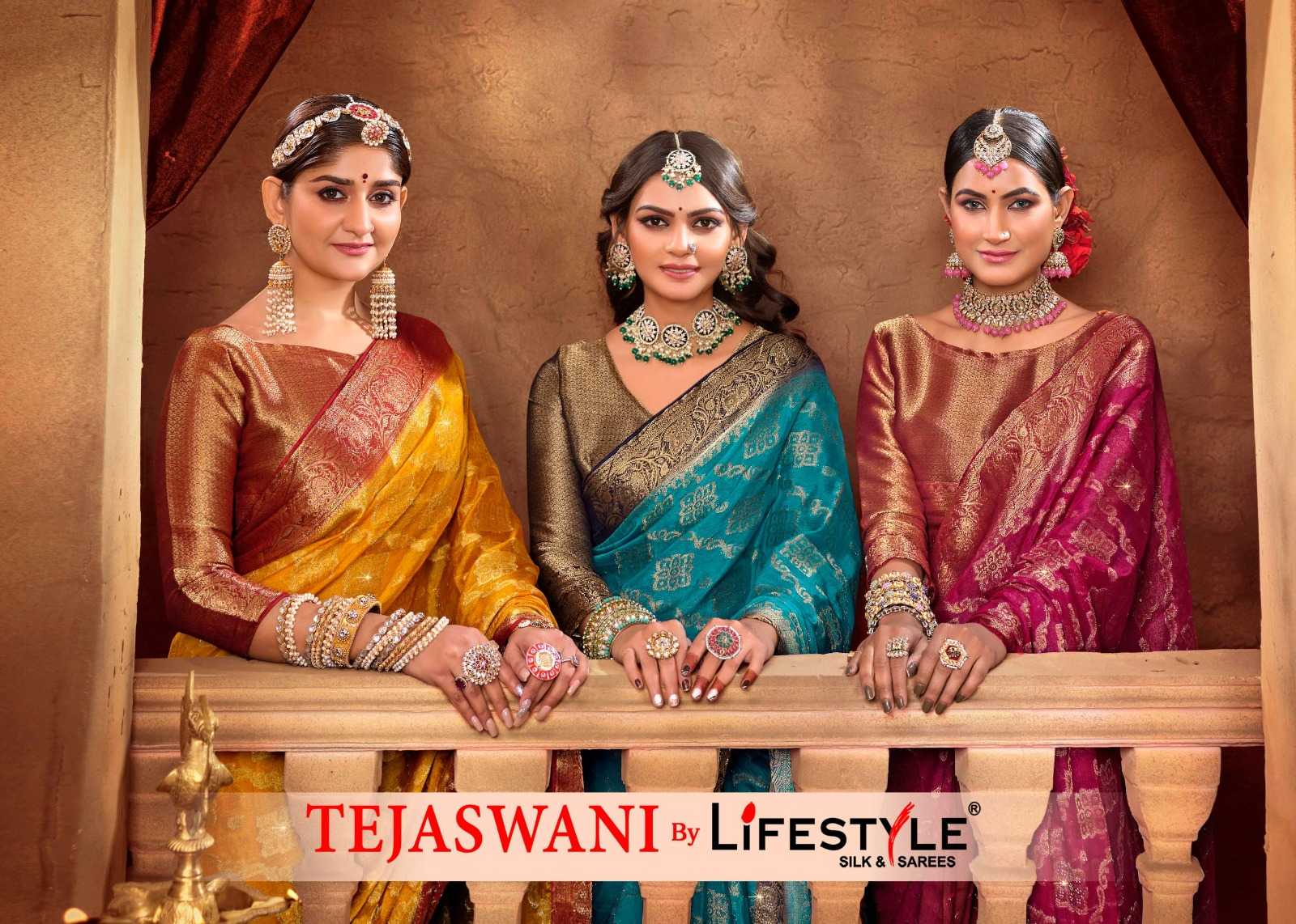 lifestyle tejaswani vol 1 24991-24994 wedding wear traditional silk sarees