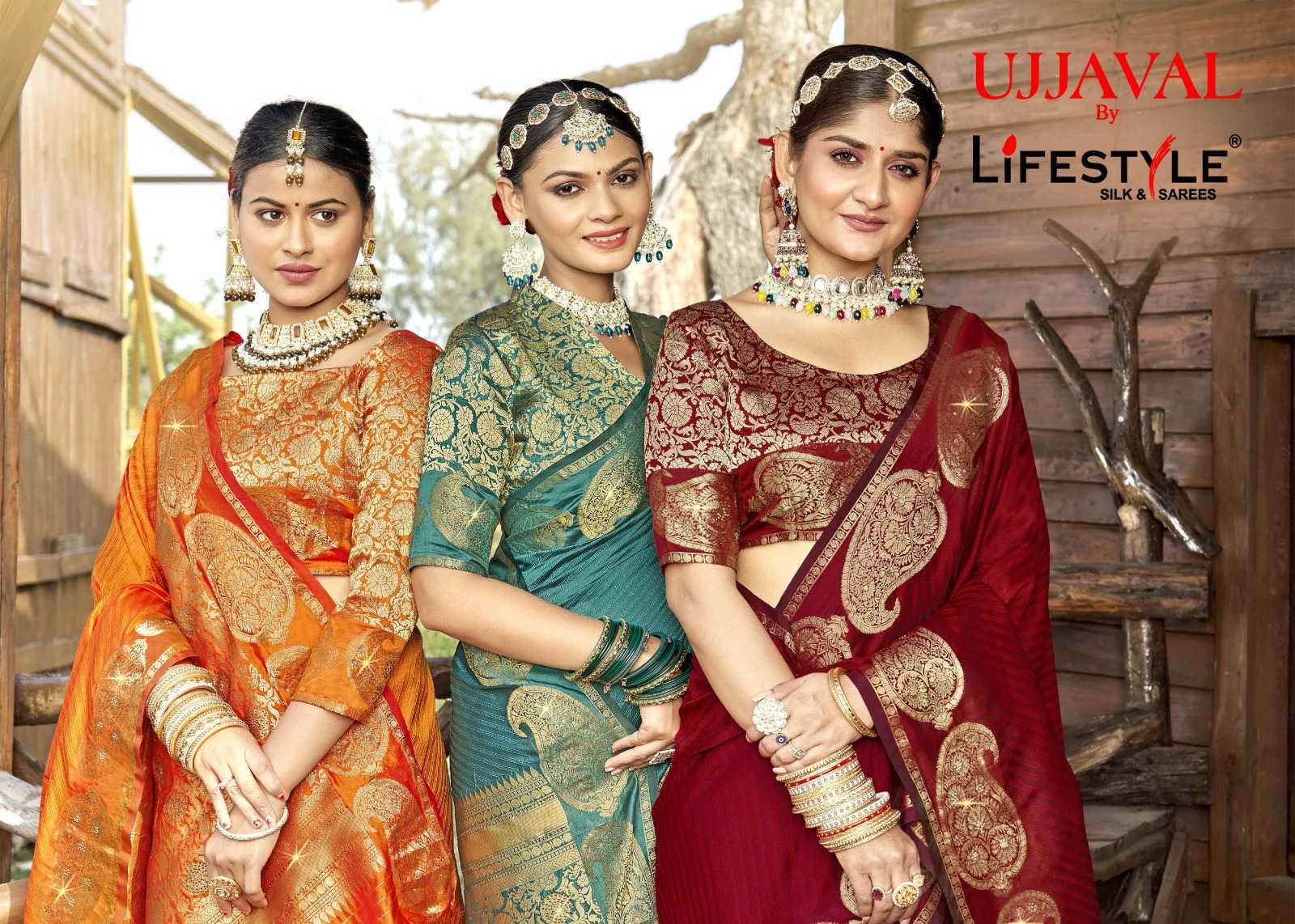 lifestyle ujjaval vol 1 wedding wear sarees