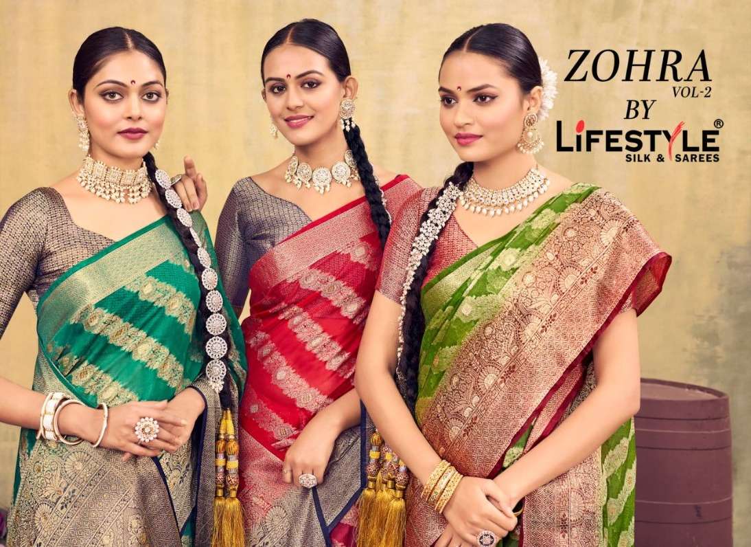 lifestyle zohra vol 2 26001-26004 wedding wear sarees