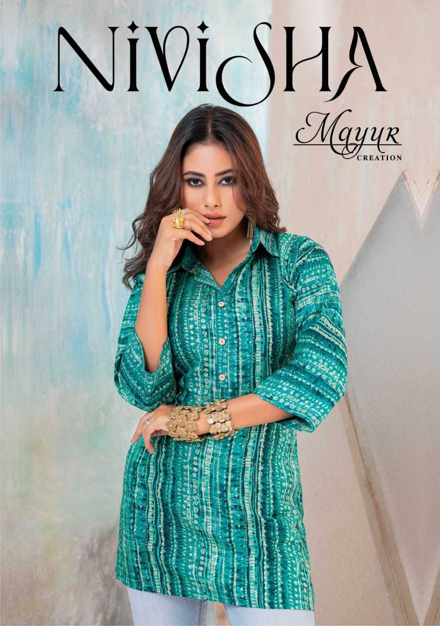 mayur creation nivisha readymade beautiful comfy wear girls tunic