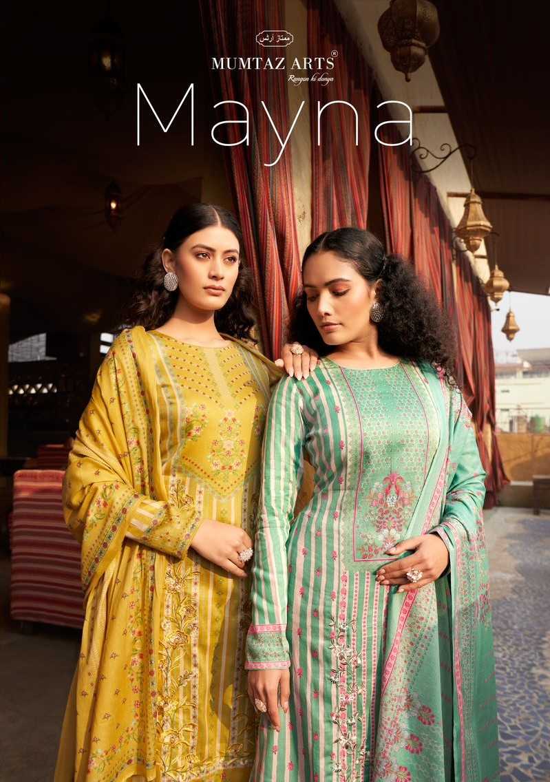 mumtaz arts mayna pakistani digital printed fancy unstitch suit