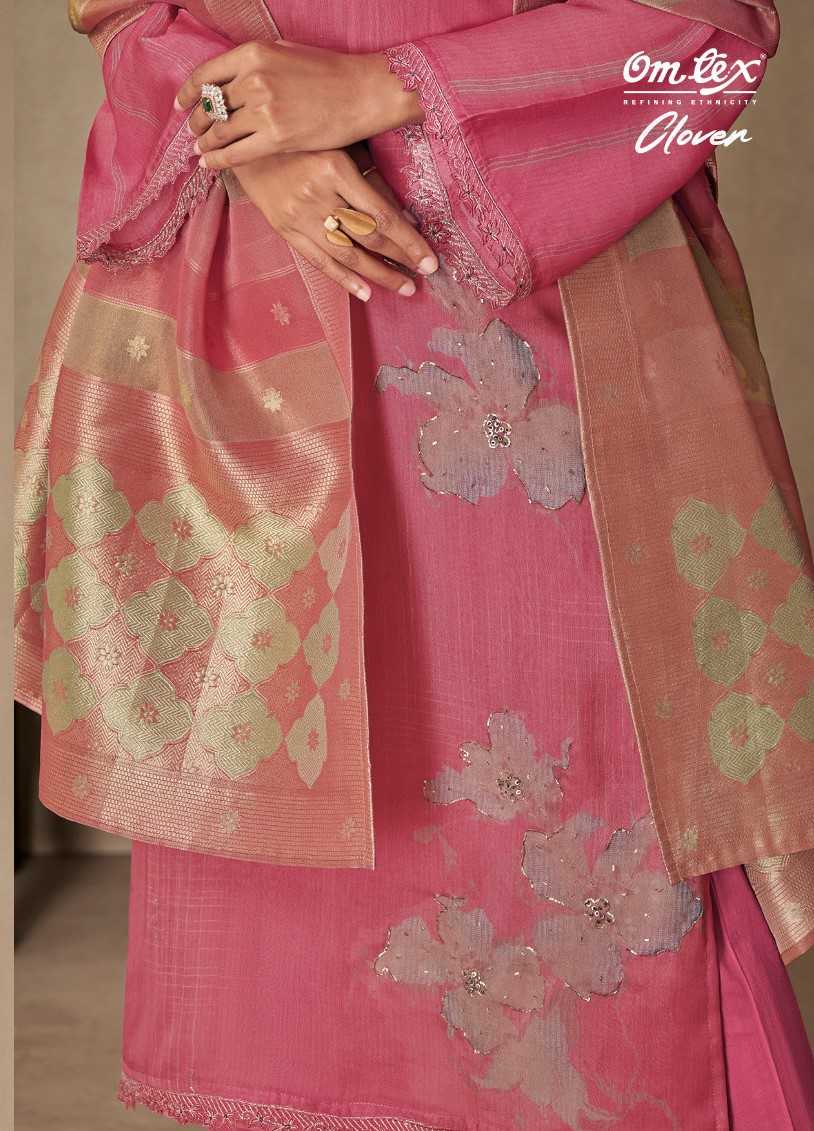 omtex clover designer digital print with handwork unstitch salwar kameez