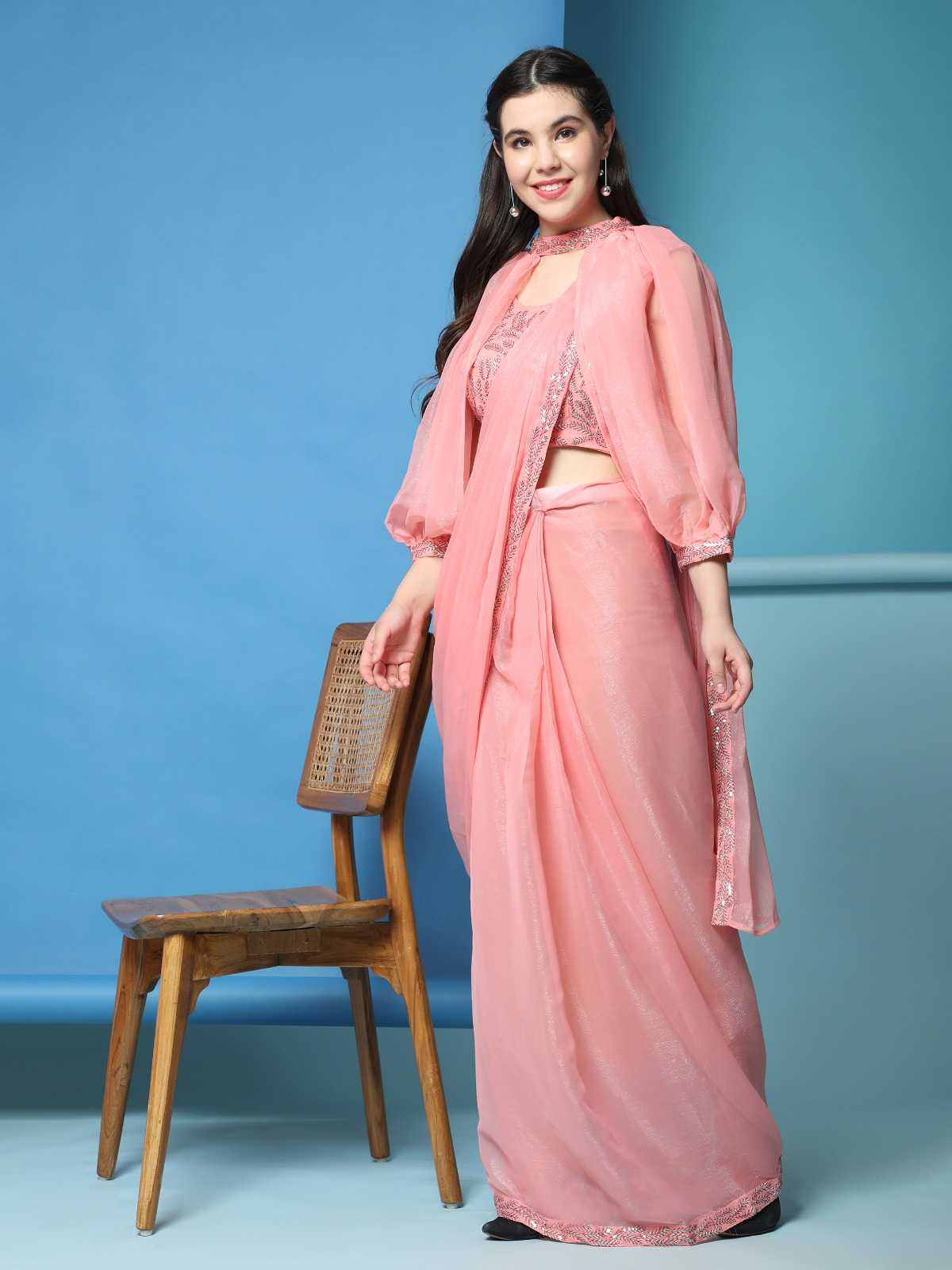 pr 293 party wear designer sequin work readymade sarees 