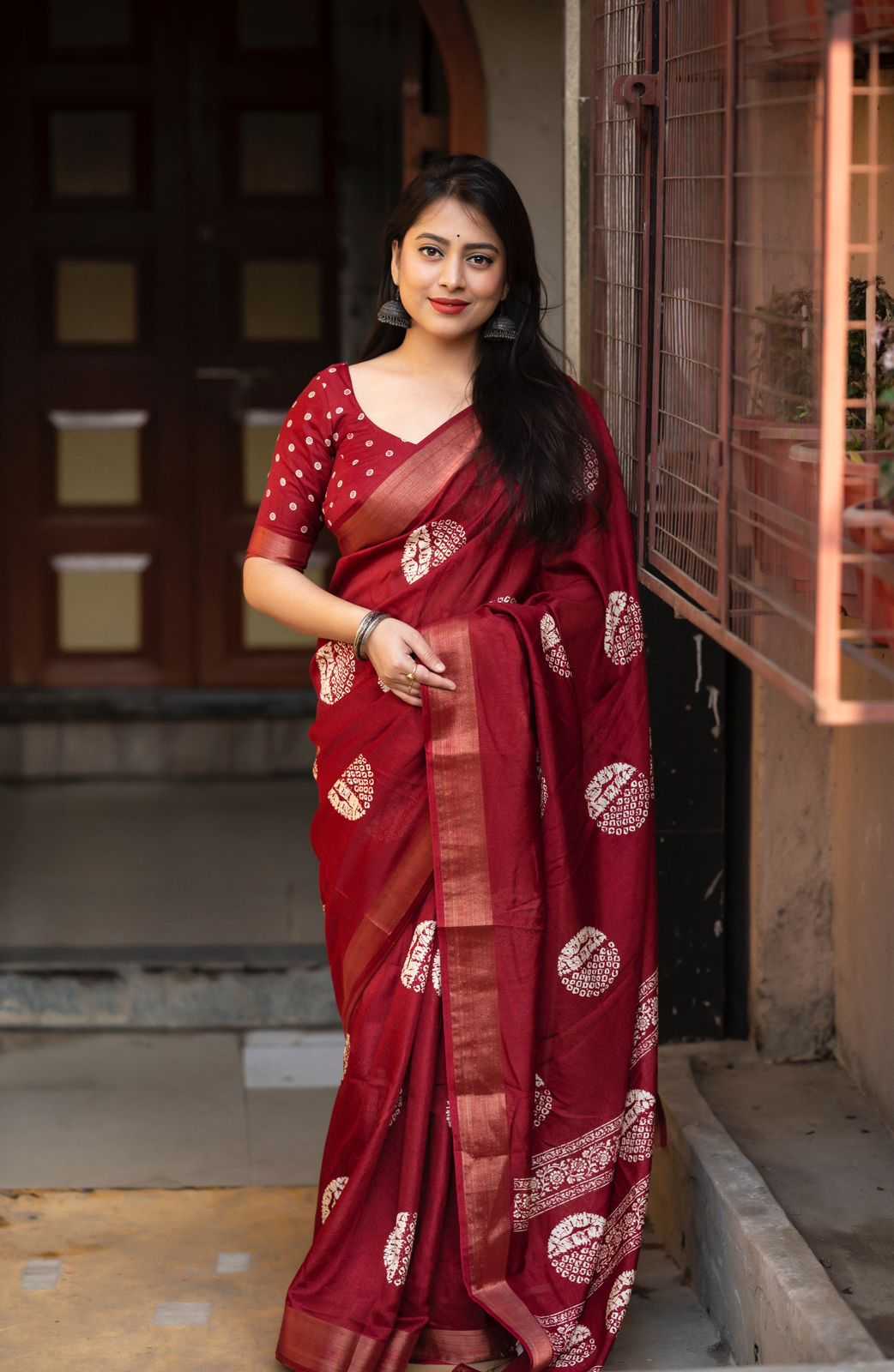pr batik cotton fancy sarees catalog