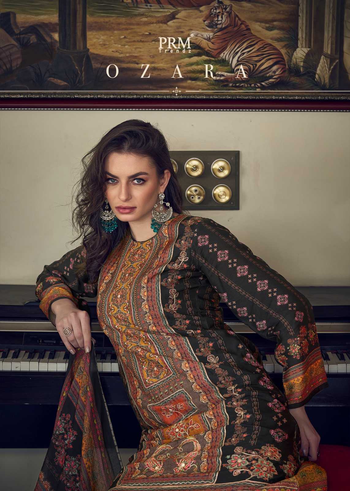 prm trendz ozara pakistani beautiful digital print and khatli work unstitch suit