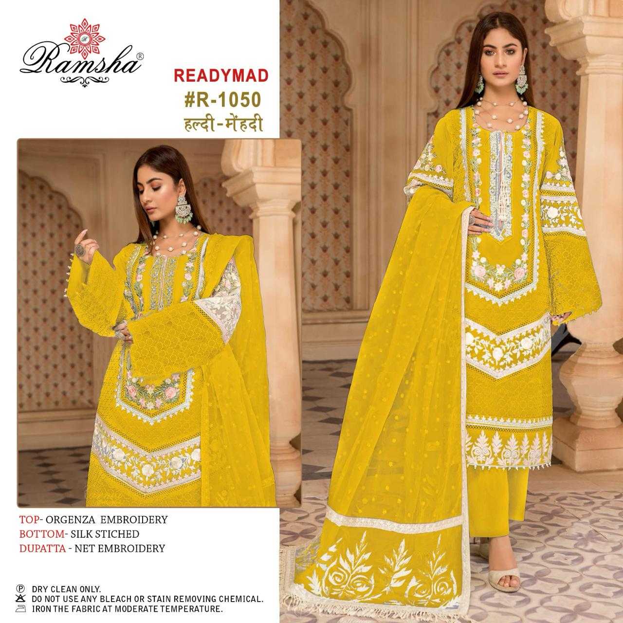 ramsha 1050 special haldi mehandi festive wear readymade pakistani suit collection