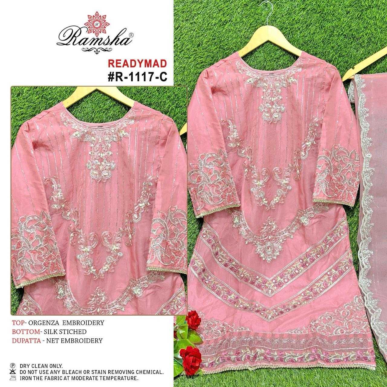 ramsha 1117 designer readymade pakistani embroidery salwar kameez latest collection