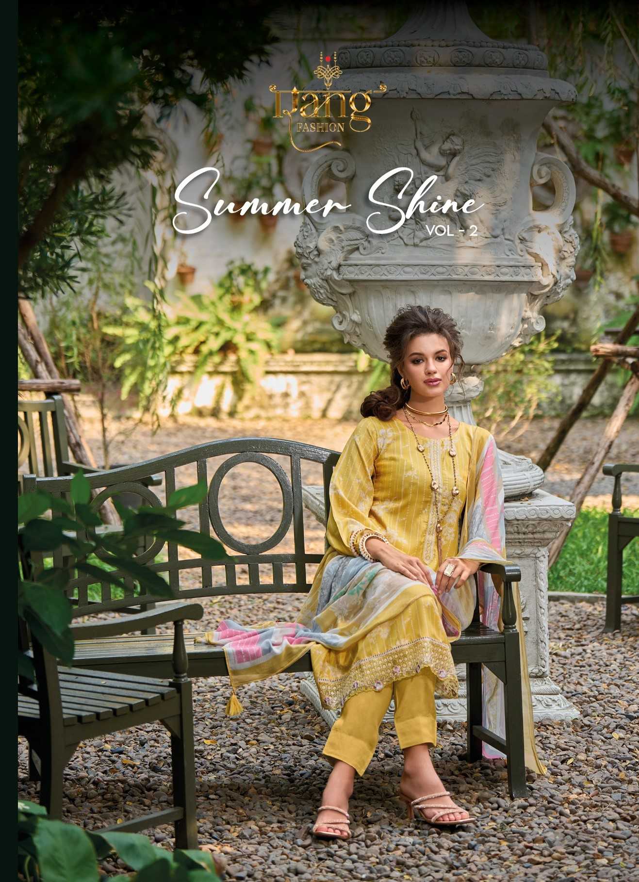 rang fashion summer shine vol 2 beautiful muslin digital print with embroidery work dress material