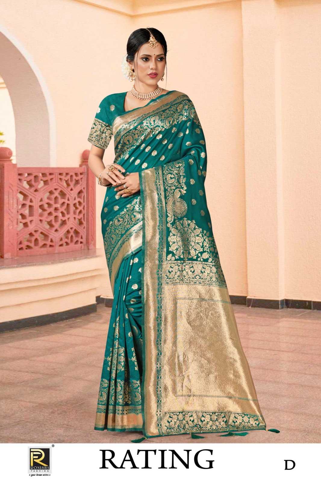 RATING  BY RANJNA SAREE BANARASI SILK PREMIUM FABRICS SUPER HIT COLLECTION SAREES