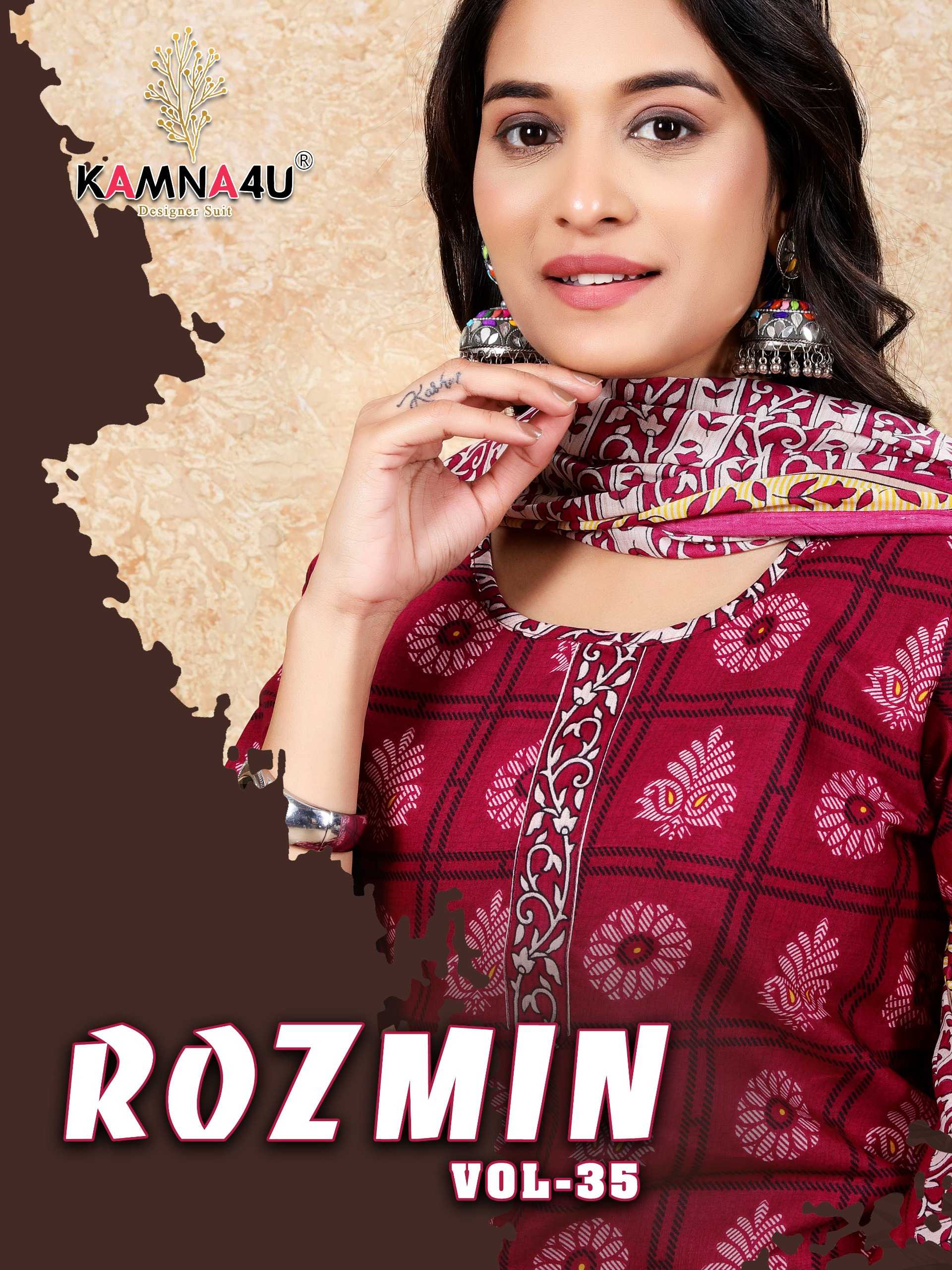 rozmin vol 35 by kamna4u fancy casual readymade salwar kameez catalog