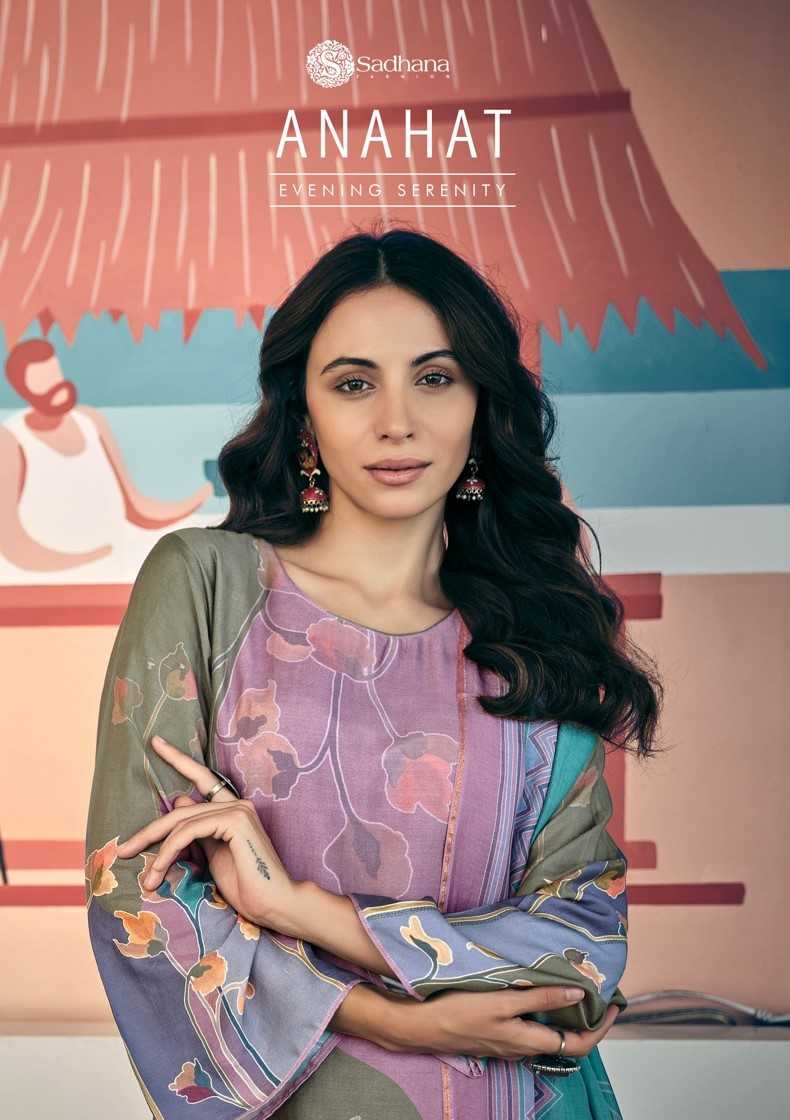 sadhana fashion anahat muslin digital print with khatli work unstitch salwar kameez