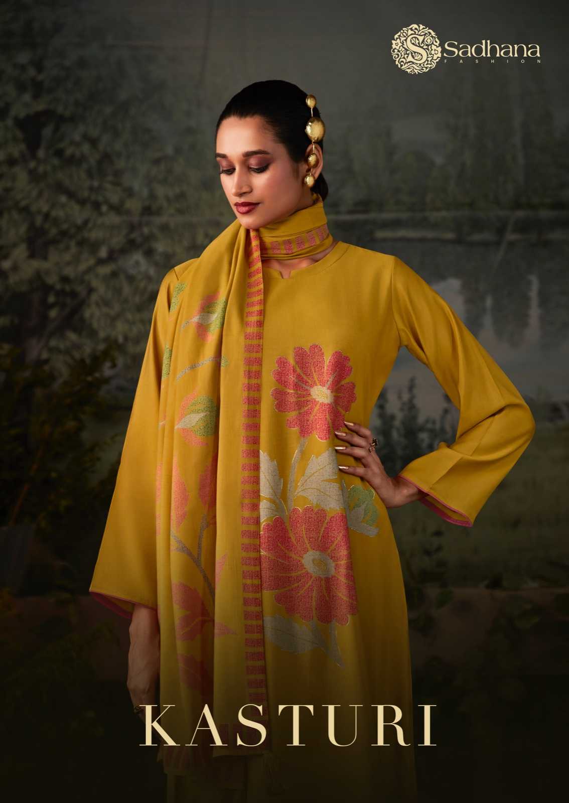 sadhana fashion kasturi fancy viscose muslin digital print drees material