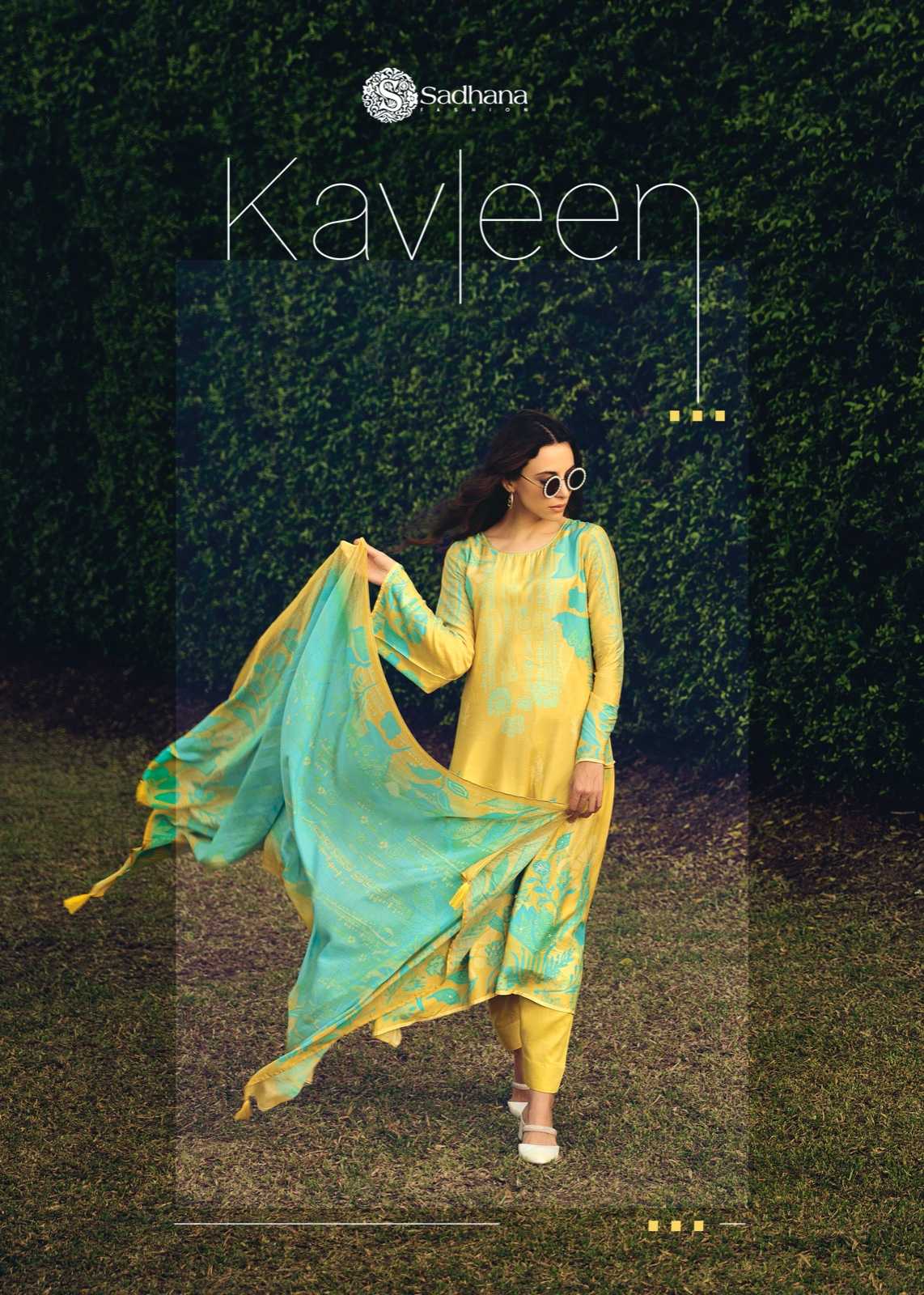sadhana fashion kavleen amazing muslin digital print with khatli work unstitch ladies suit
