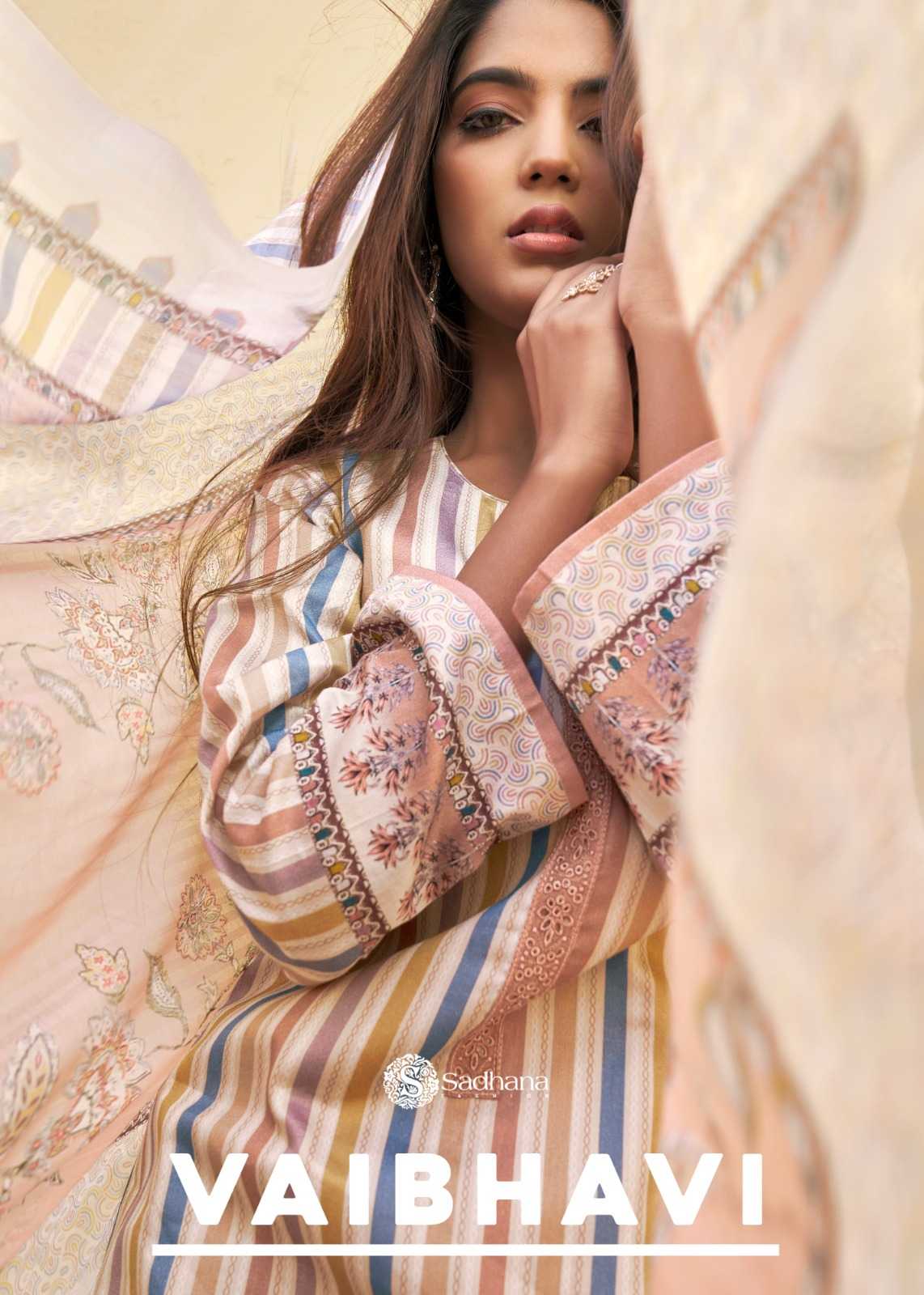 sadhana fashion vaibhavi jaam cotton fancy work digital print dress material