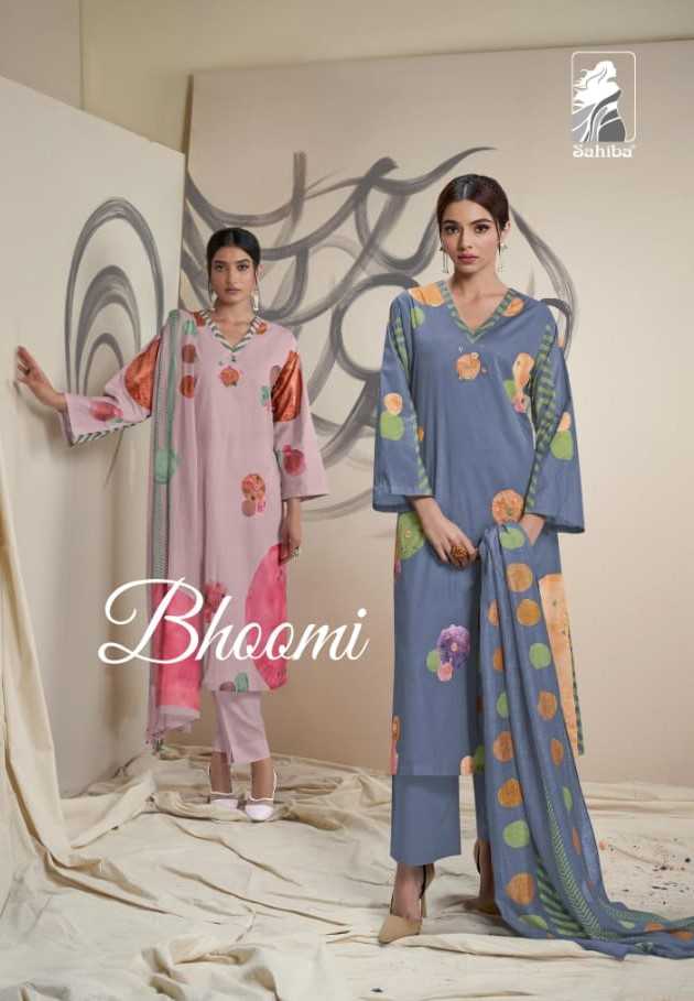 sahiba bhoomi fancy cotton lawn digital print with handwork ladies suit