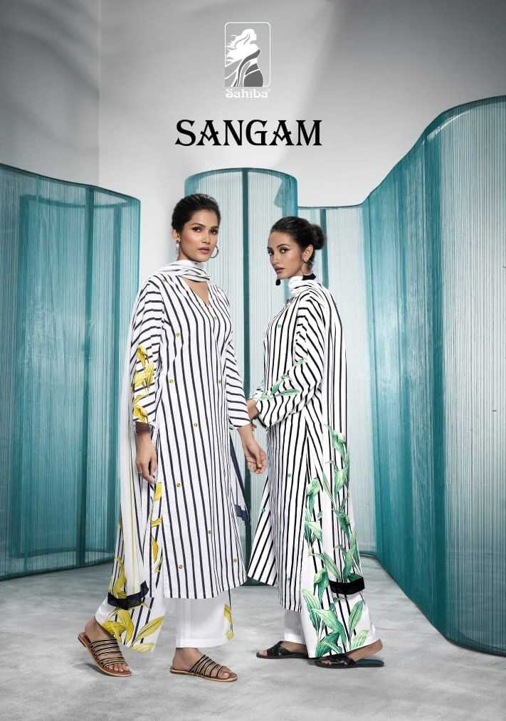 sahiba sangam beautiful digital print with embroidery unstitch ladies suit