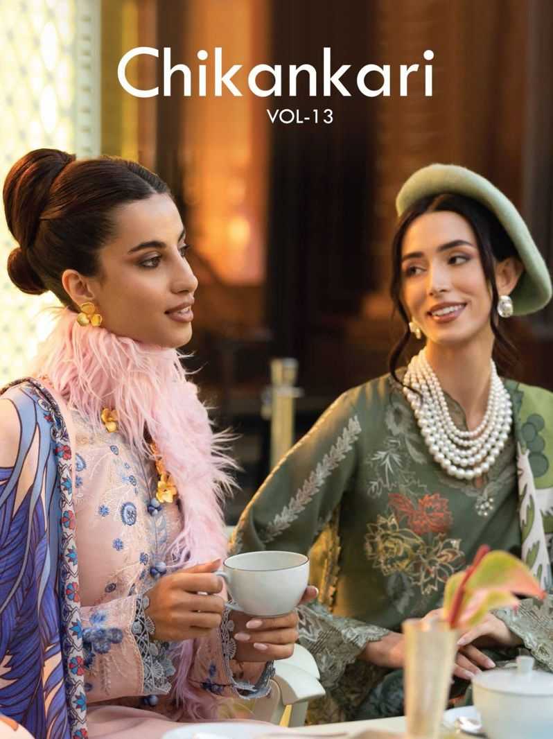 saniya trendz noor chikankari vol 13 designer work pakistani salwar suits supplier