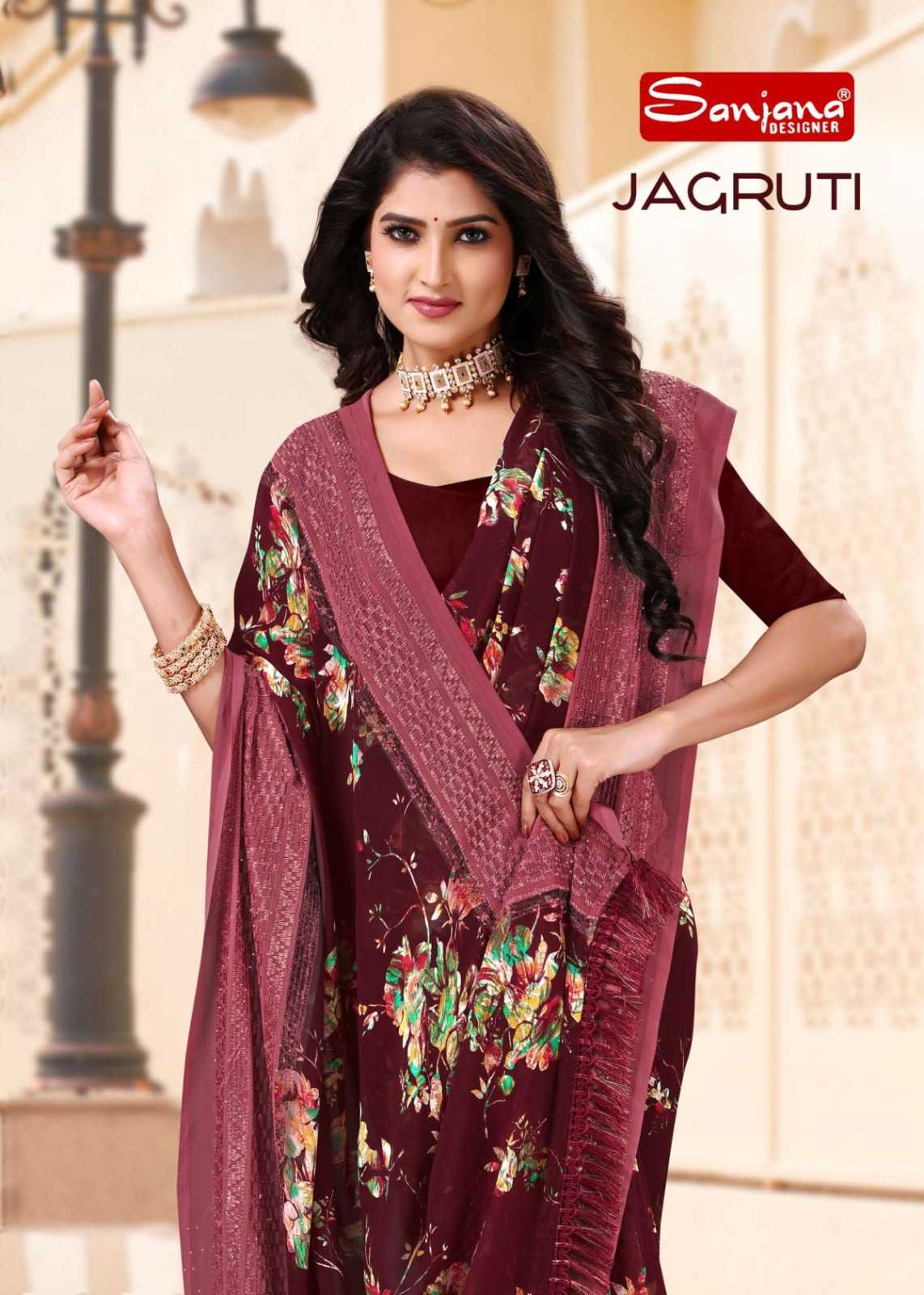 sanjana designer jagruti adorable fancy sarees supplier