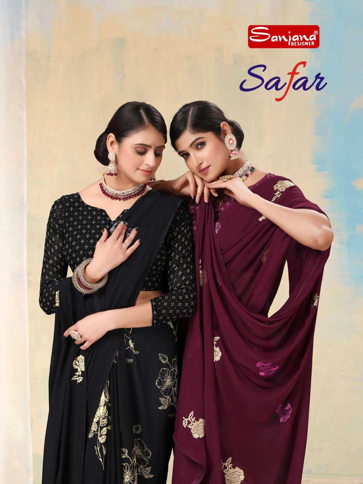 sanjana designer safar adorable casual weightless sarees supplier