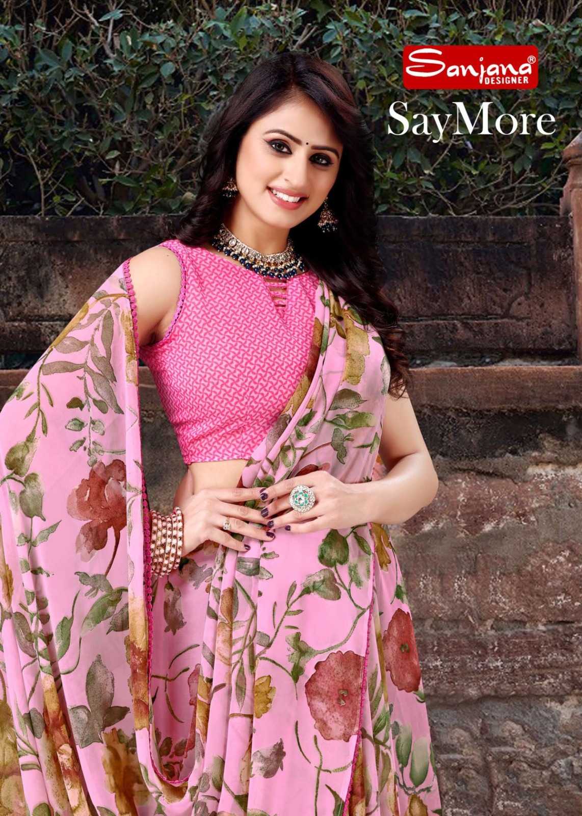 sanjana designer saymore casual weightless sarees catalog