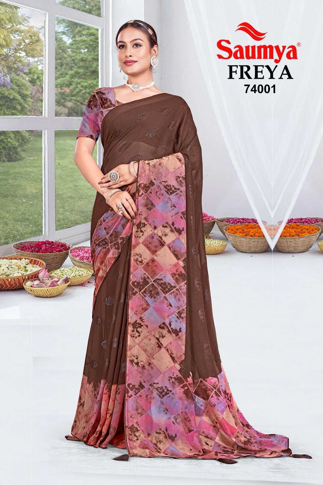 saumya freya vol 2 74001-74008 brand new collection printed sarees