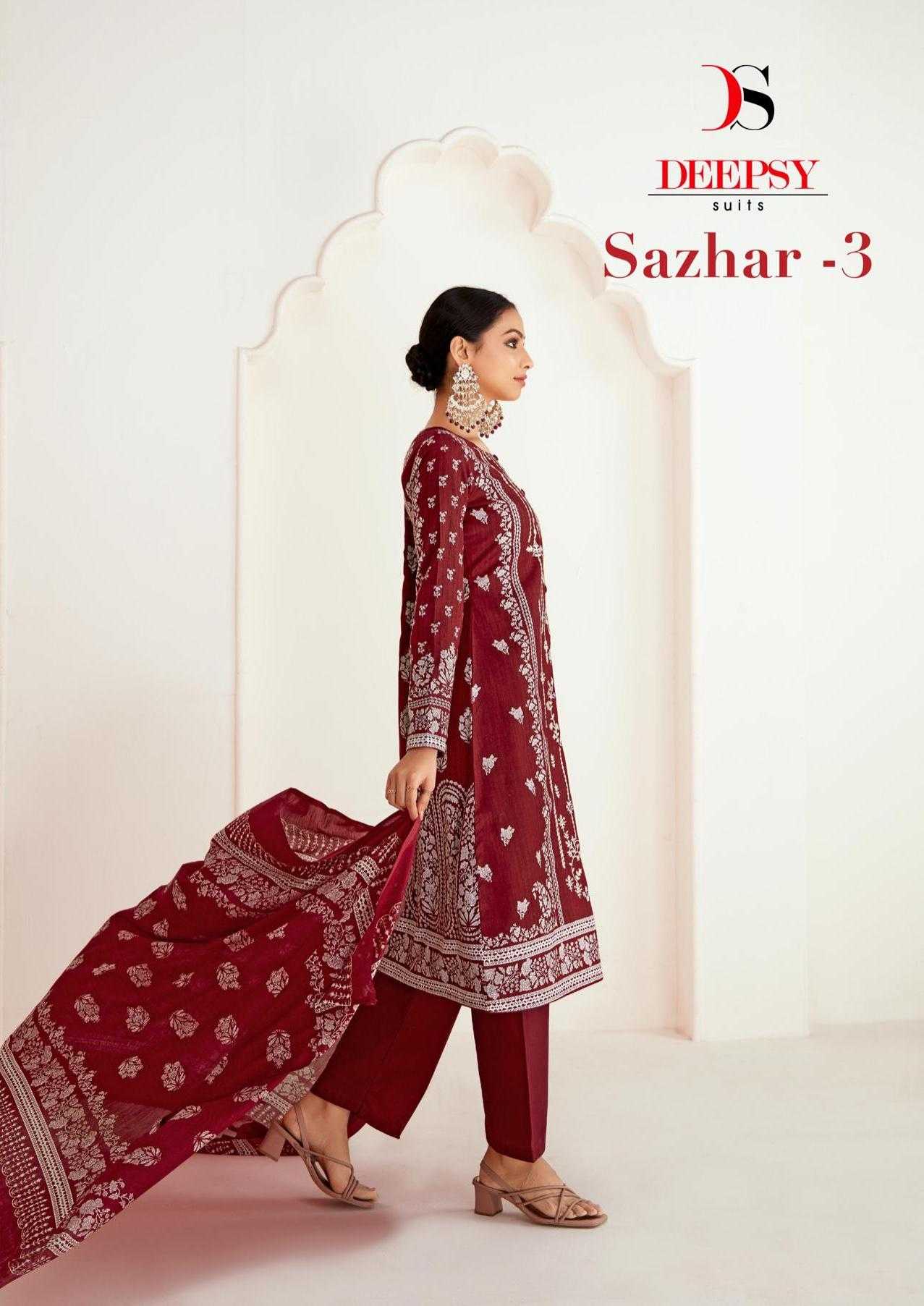 sazhar vol 3 by deepsy suit amazing cotton pakistani salwar kameez material