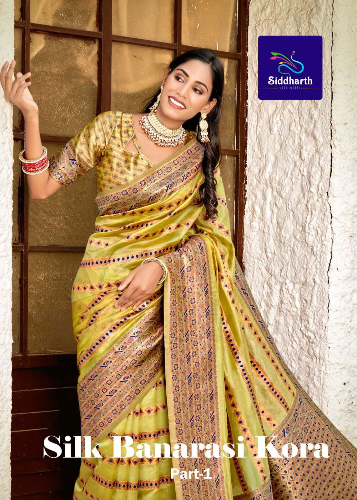 siddharth silk mills silk banarsi kora beautiful function wear sarees