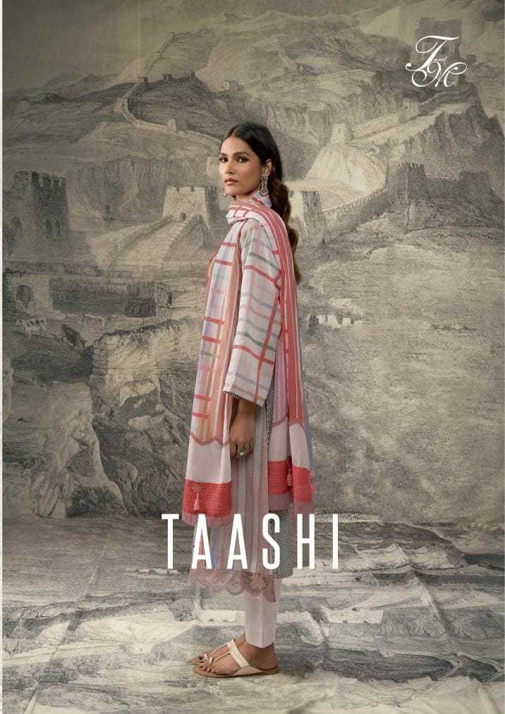t&m designer taashi fancy linen digital print with embroidery work unstitch suit