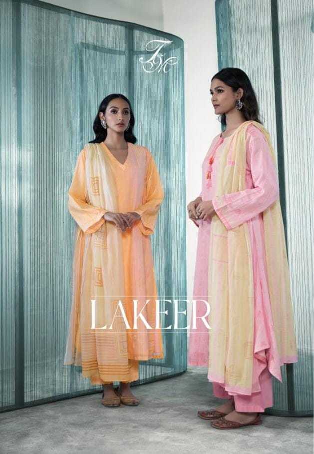 t&m lakeer classy look digital print handwork dress material