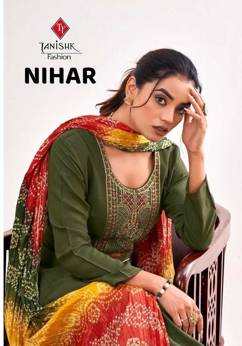 tanishk fashion nihar fancy rayon dress material