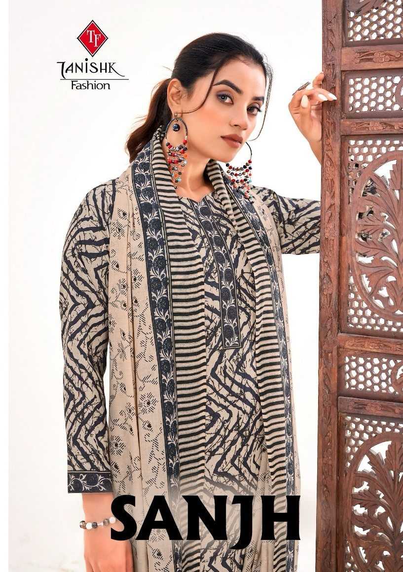 tanishk fashion sanjh beautiful casual wear cotton dress material