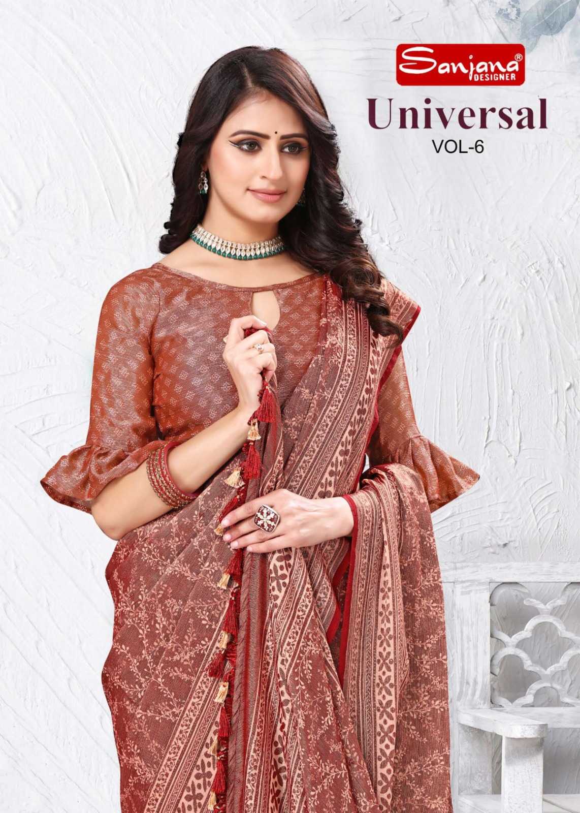 universal vol 6 by sanjana designer amazing brasso sarees