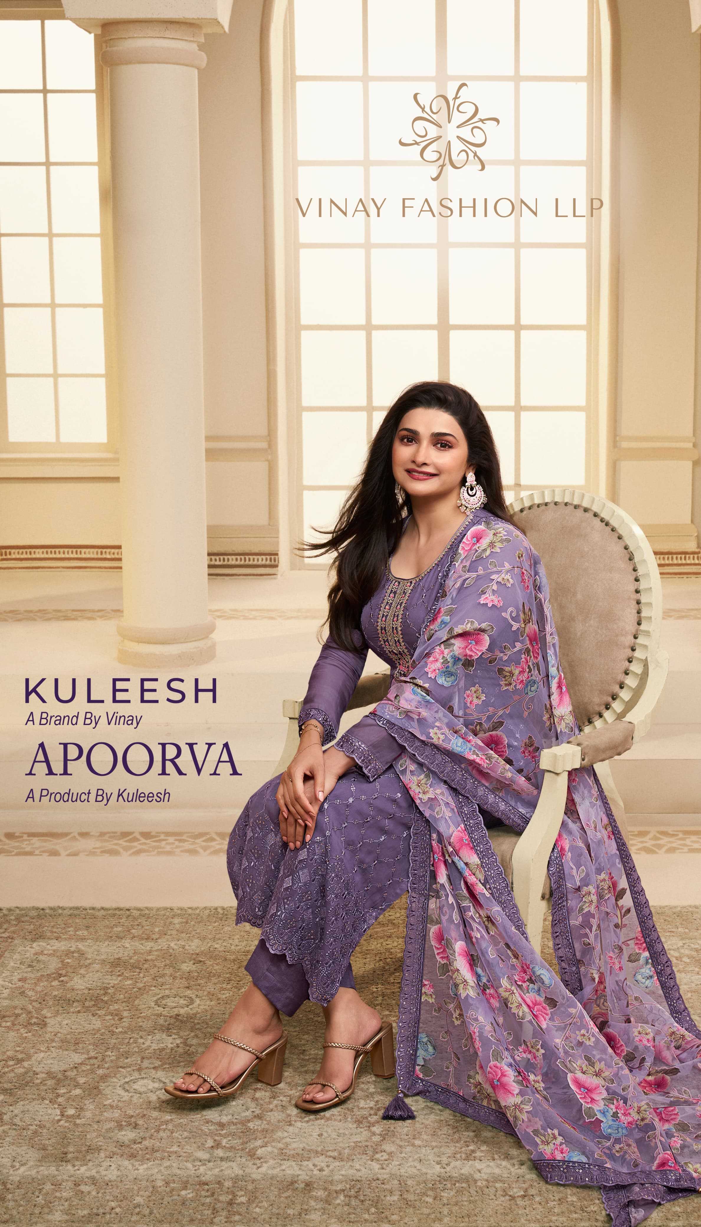vinay fashion kuleesh apoorva designer organza festive wear unstitch salwar kameez