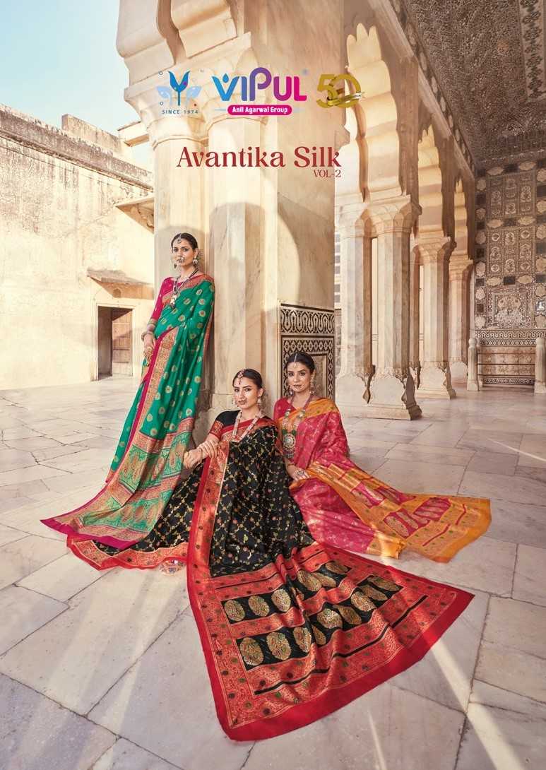 vipul fashion avantika silk vol 2 69201-69209 elegant sarees wholesaler