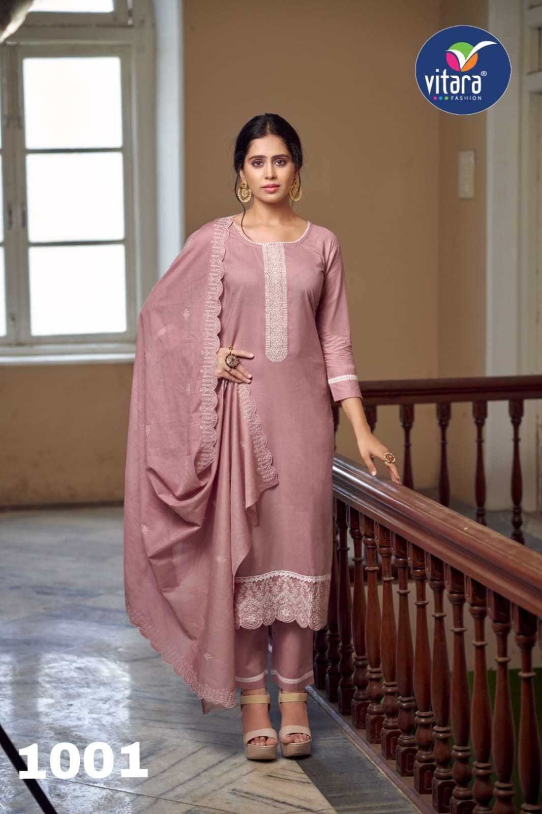 vitara fashion calvin 1001-1004 fullstitch festive wear salwar kameez combo set