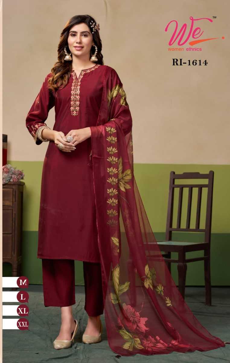 wanna kurti 1612-1617 readymade beautiful handwork digital print 3pcs set