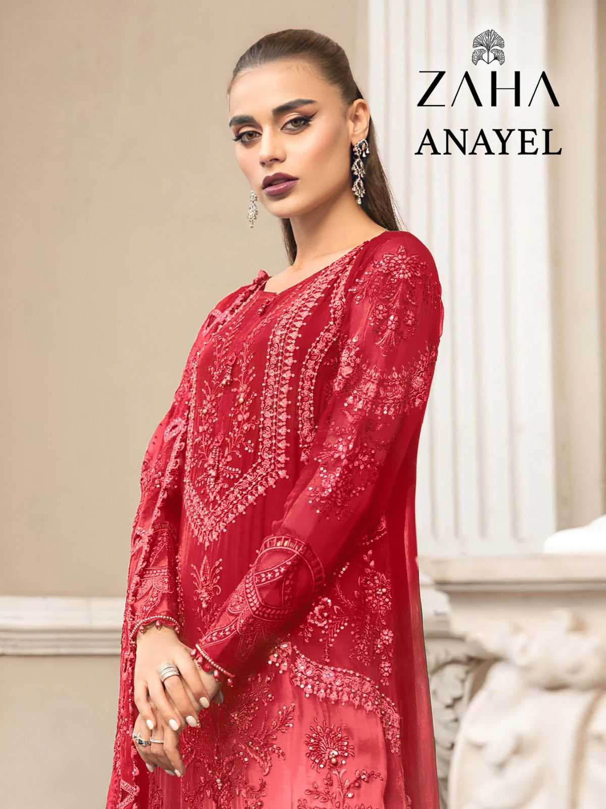 zaha anayel vol 1 10229 abcd eid collection pakistani new design unstitch ladies suit