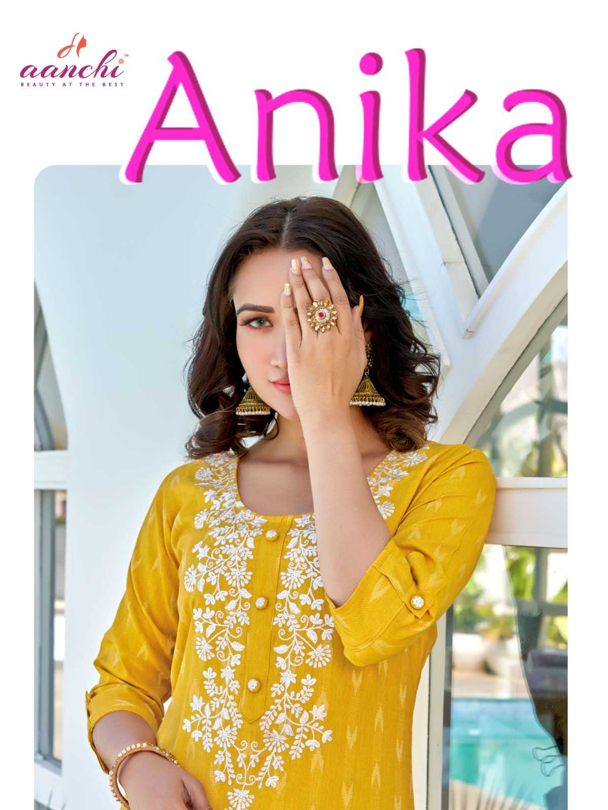 aanchi anika beautiful readymade straight kurti