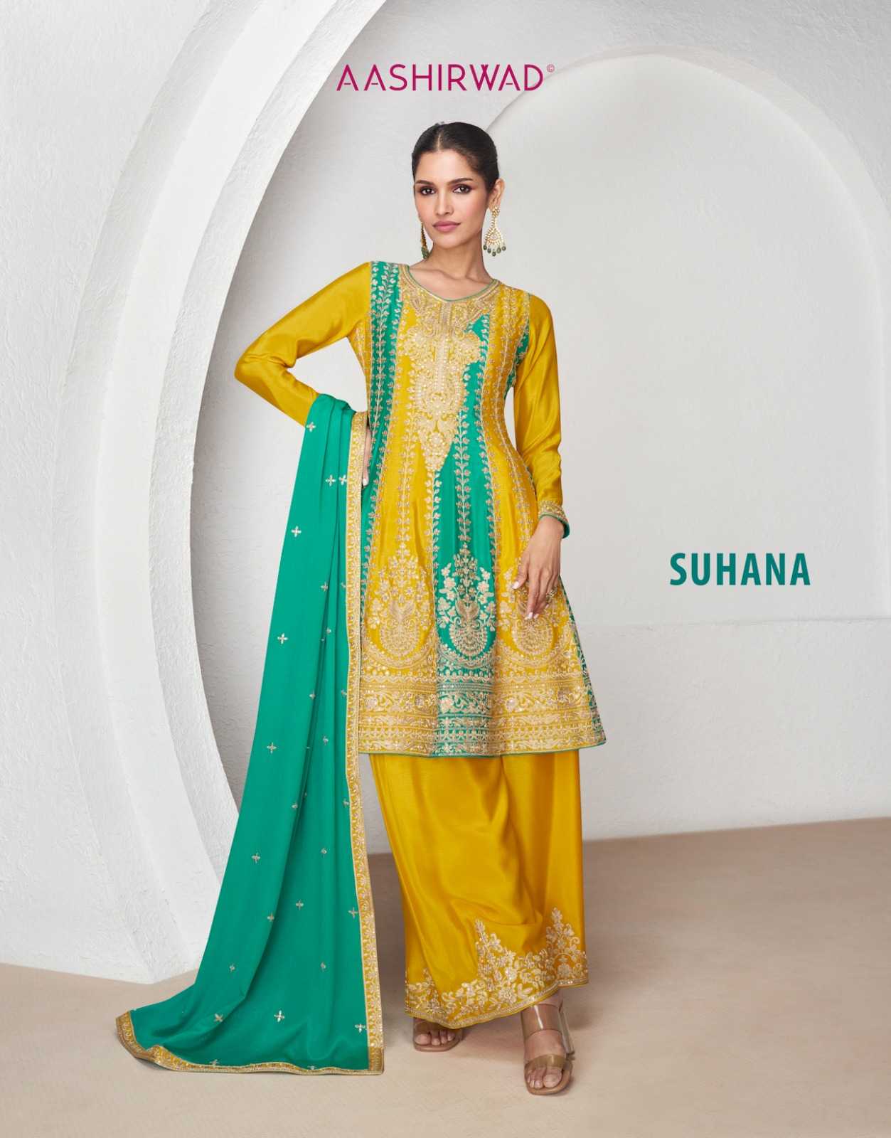 aashirwad creation suhana readymade designer occasion wear plazzo style salwar kameez
