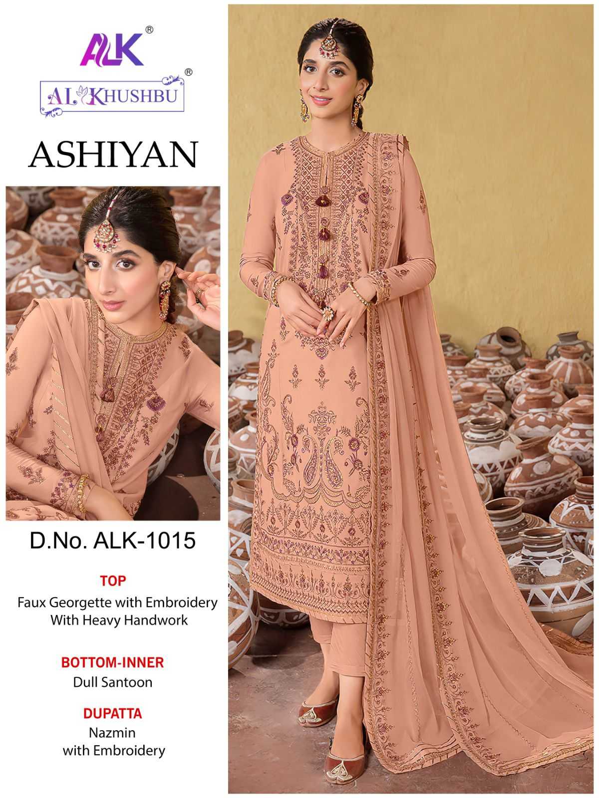 al khushbu ashiyan 1015 designer single pakistani suit