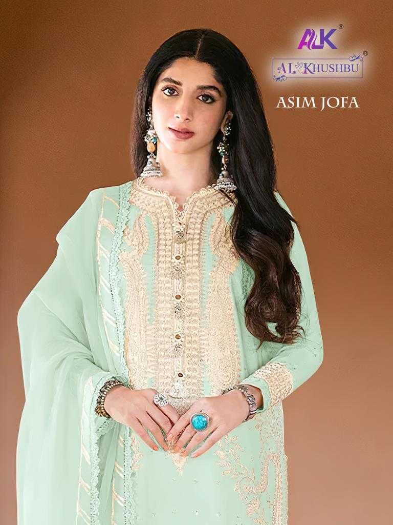 al khushbu asim jofa 4057 abcd pakistani embroidery with moti work unstitch suit