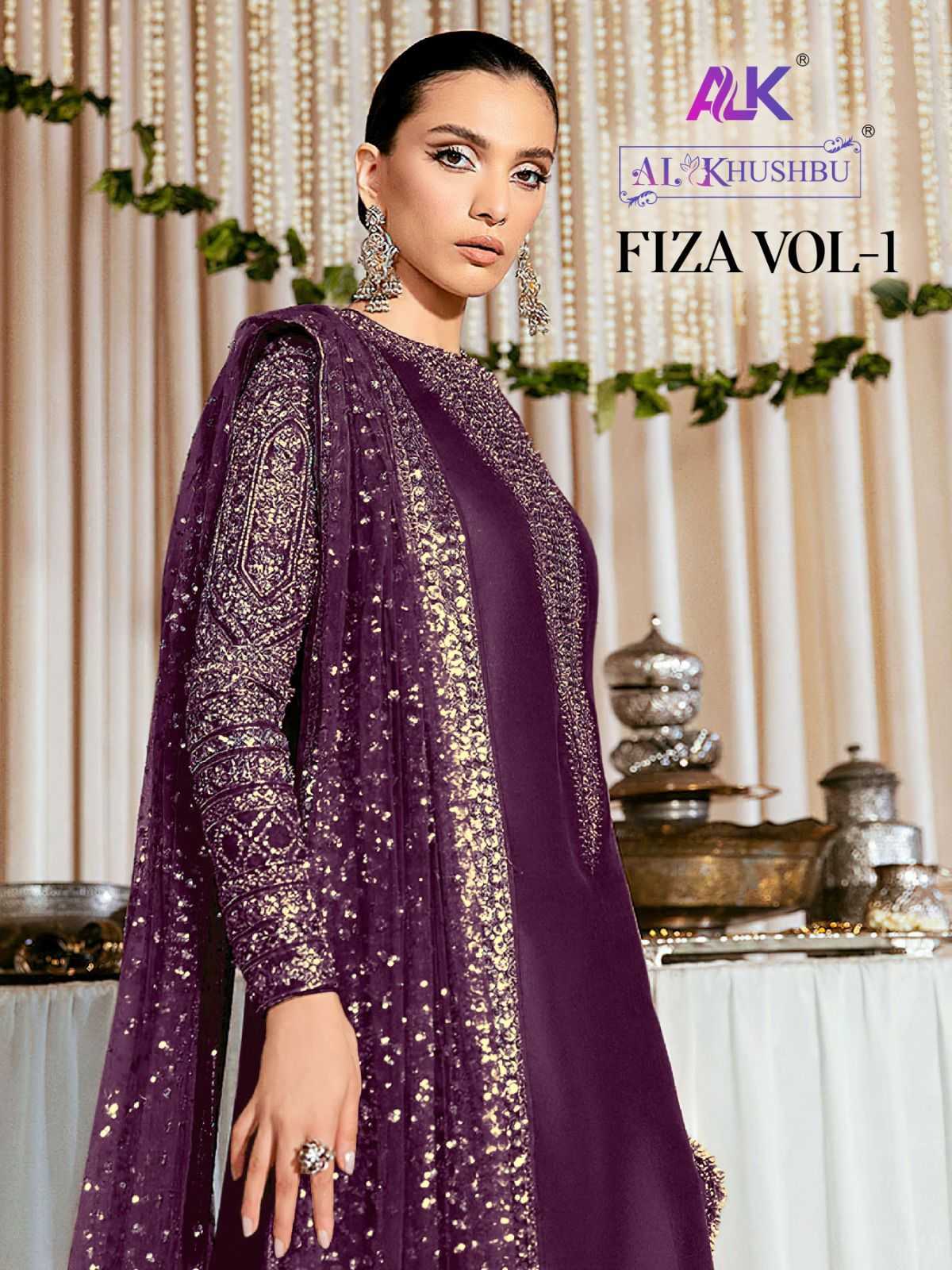 al khushbu fiza vol 1 4084 defg beautiful georgette embroidered pakistani unstitch suit