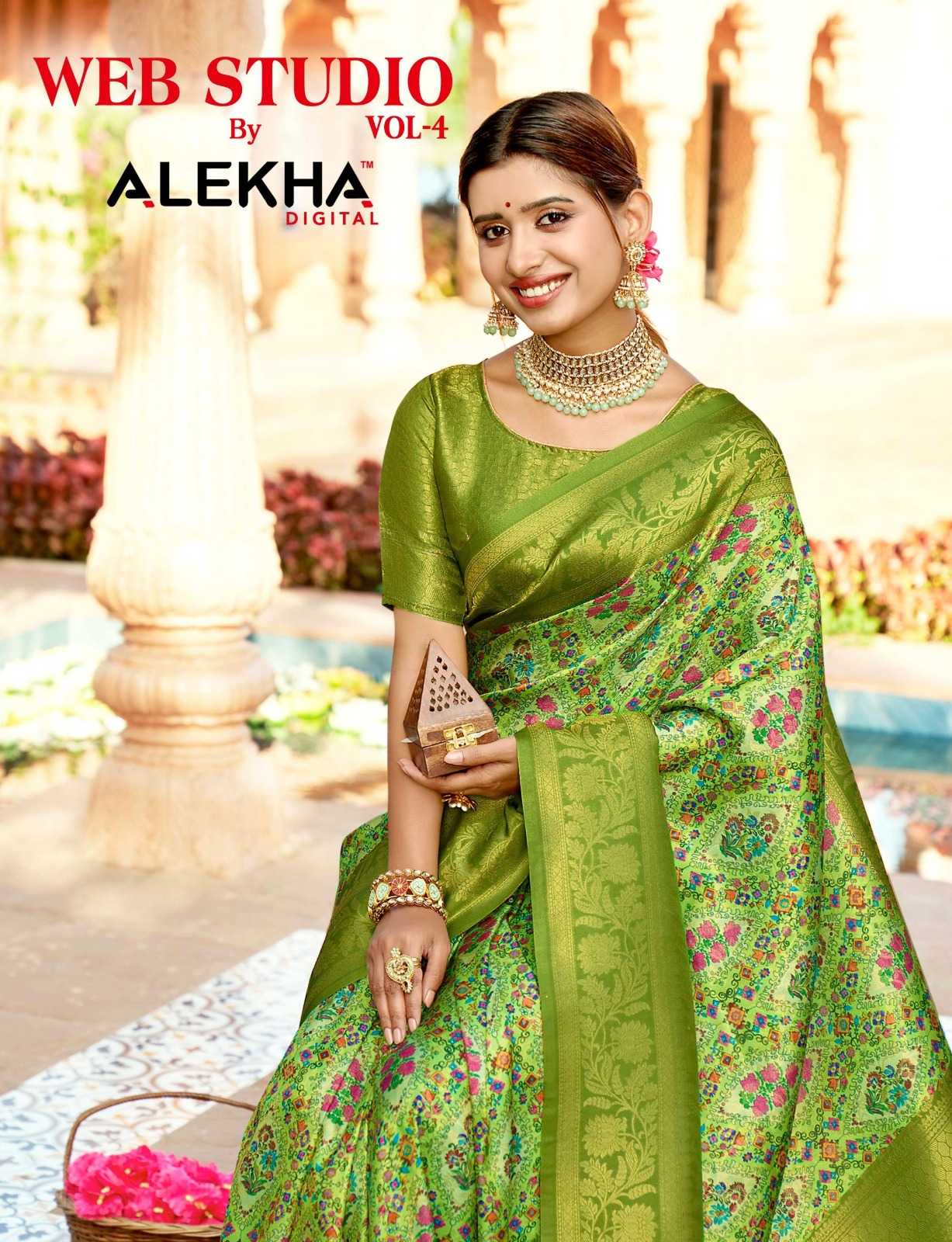 alekha web studio vol 4 function wear digital print sarees