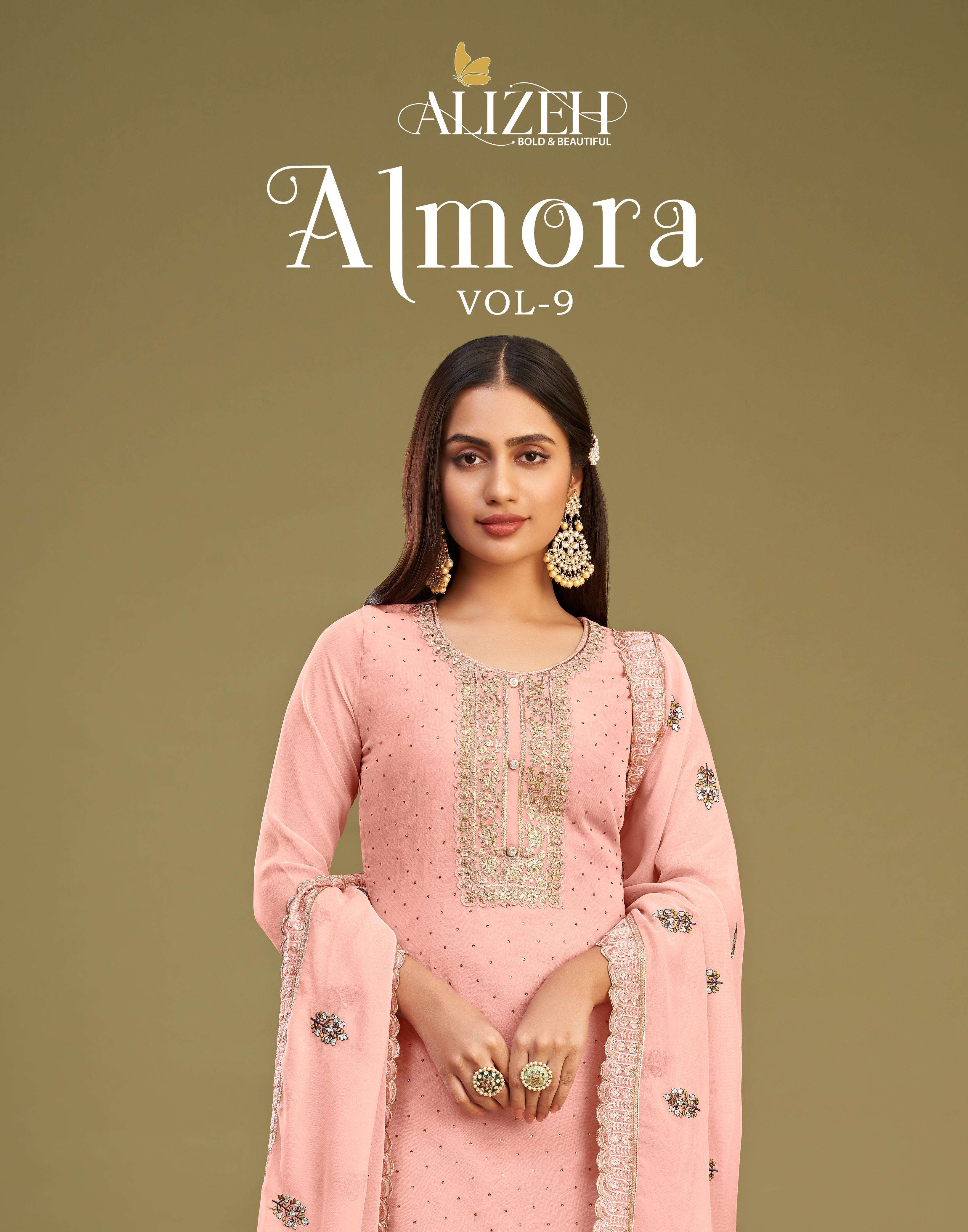 almora vol 9 by alizeh designer elegant traditional semistitch salwar kameez