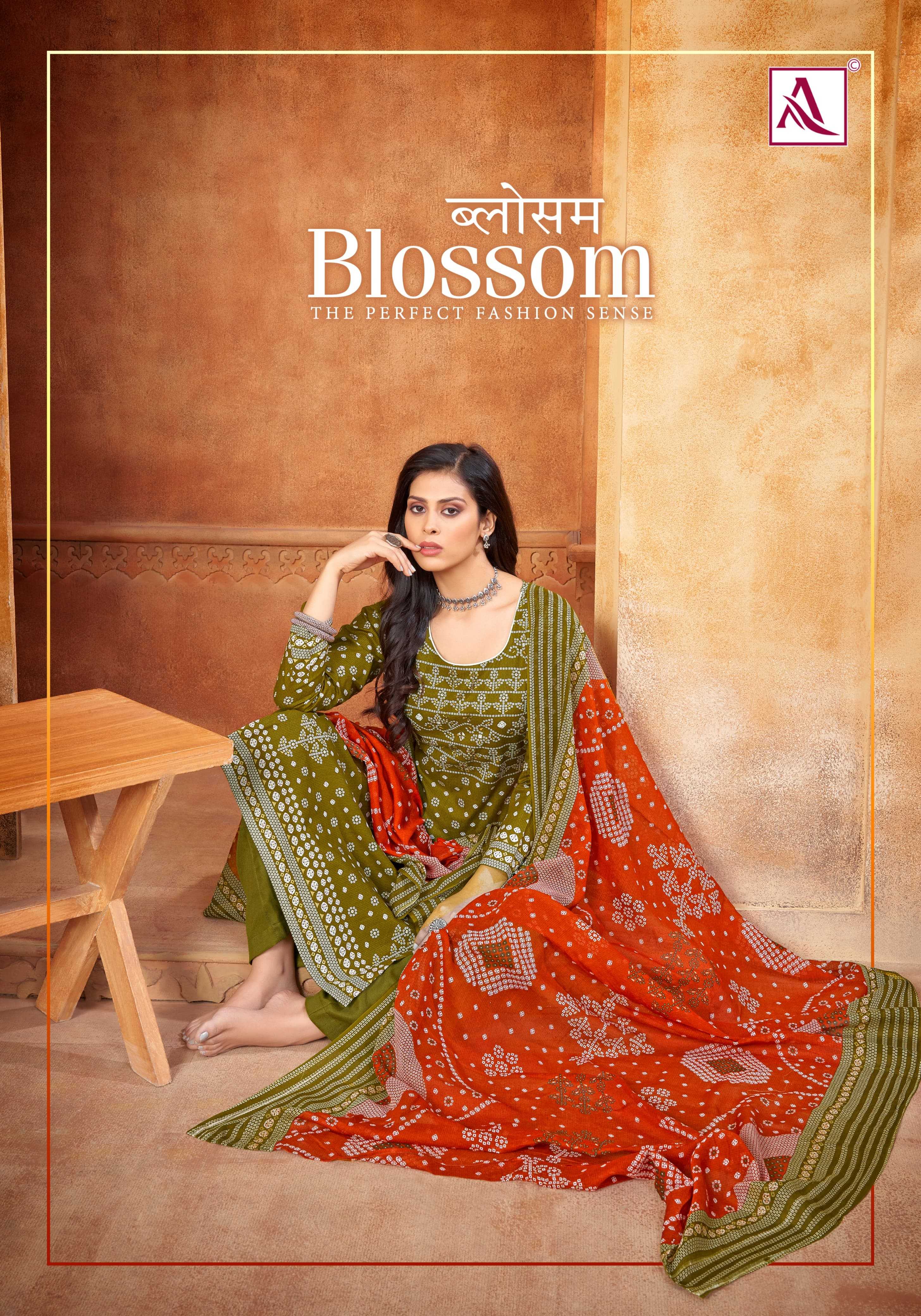 alok suit blossom casual wear printed dress material