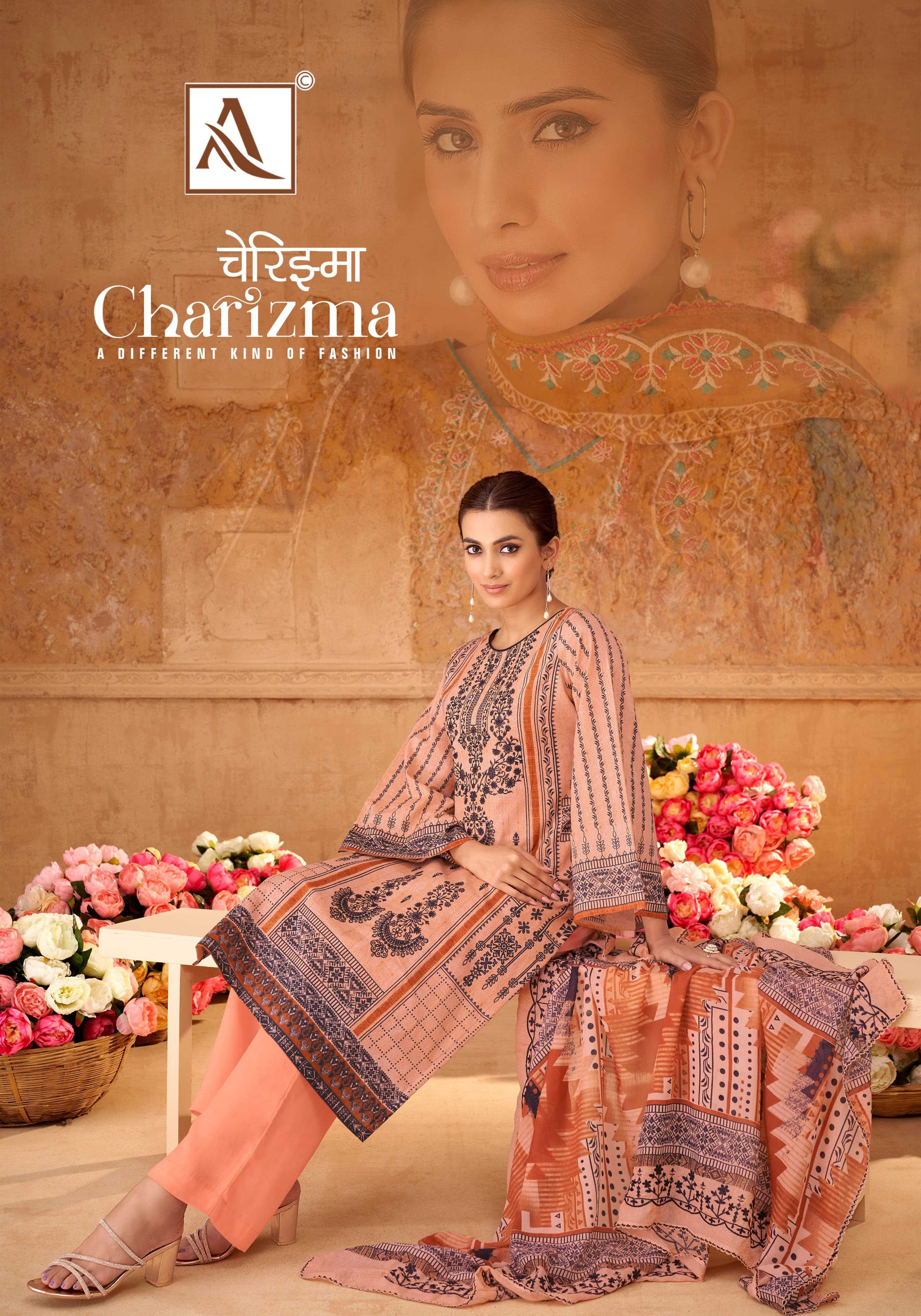 alok suit charizma pakistani elegant dress material