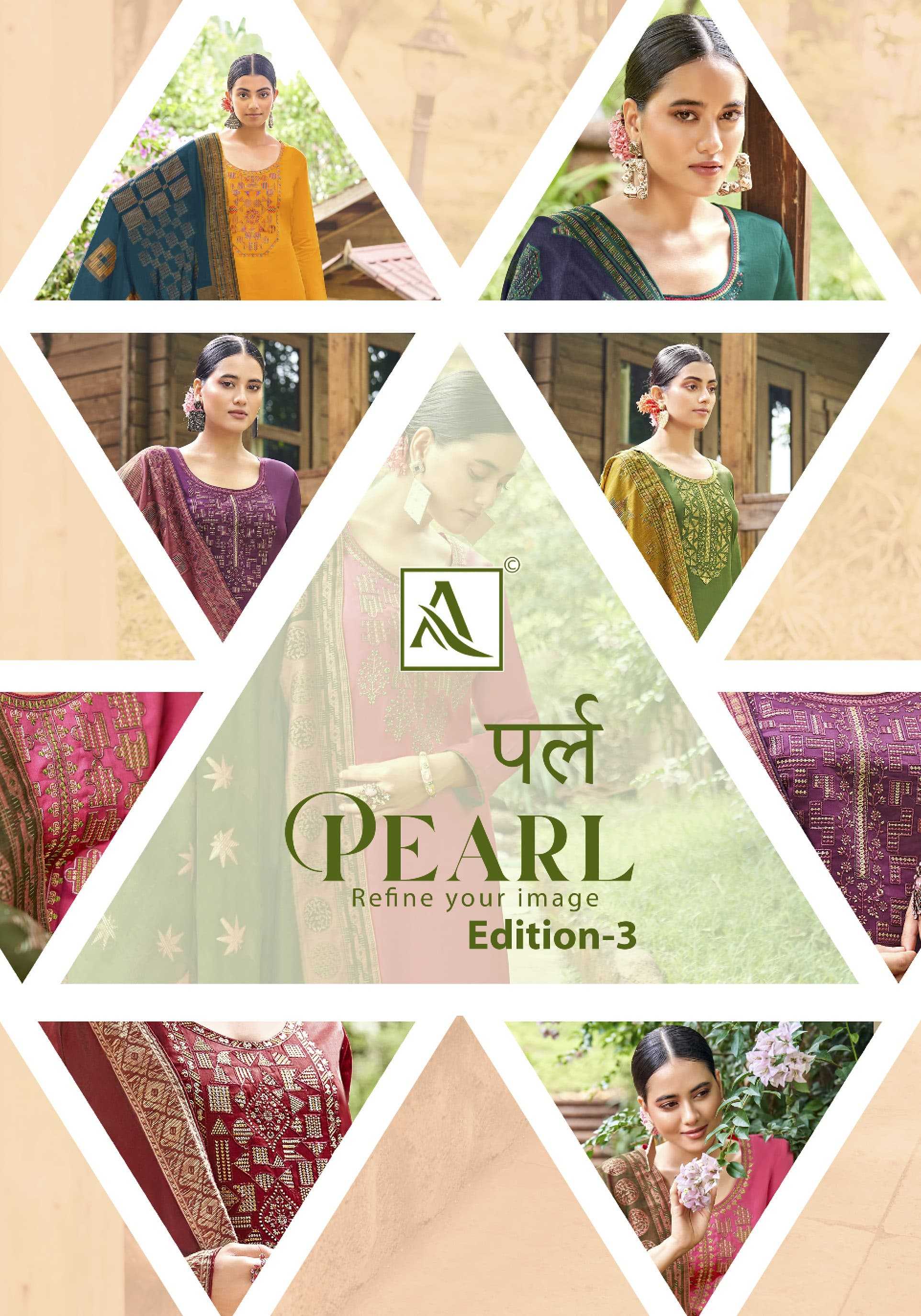 alok suit pearl vol 3 elegant work dress material