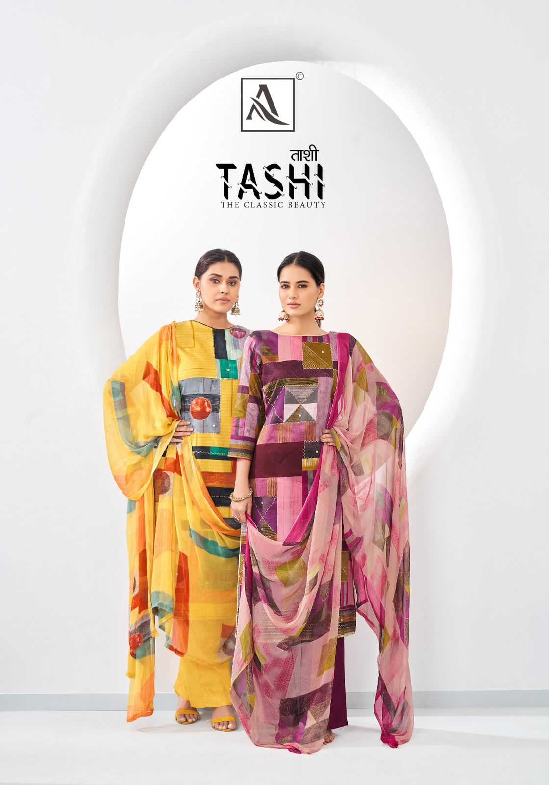 alok suit tashi elegant handwork with digital print dress material