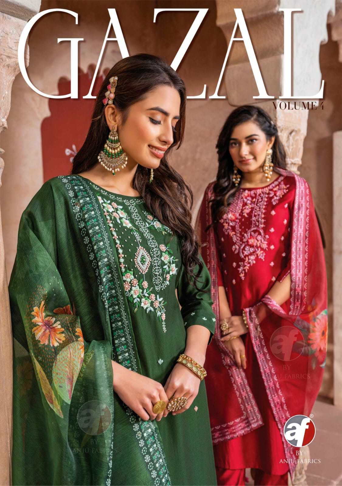 anju fab gazal vol 4 readymade festive wear salwar kameez in plus size